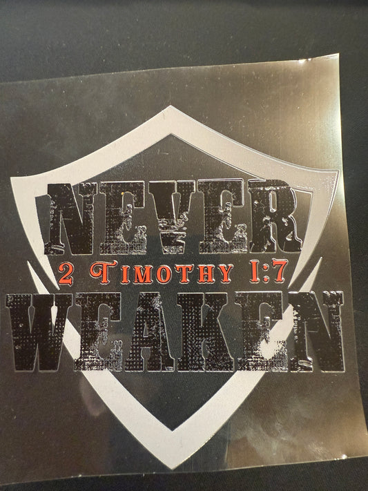 Never Weaken Sticker