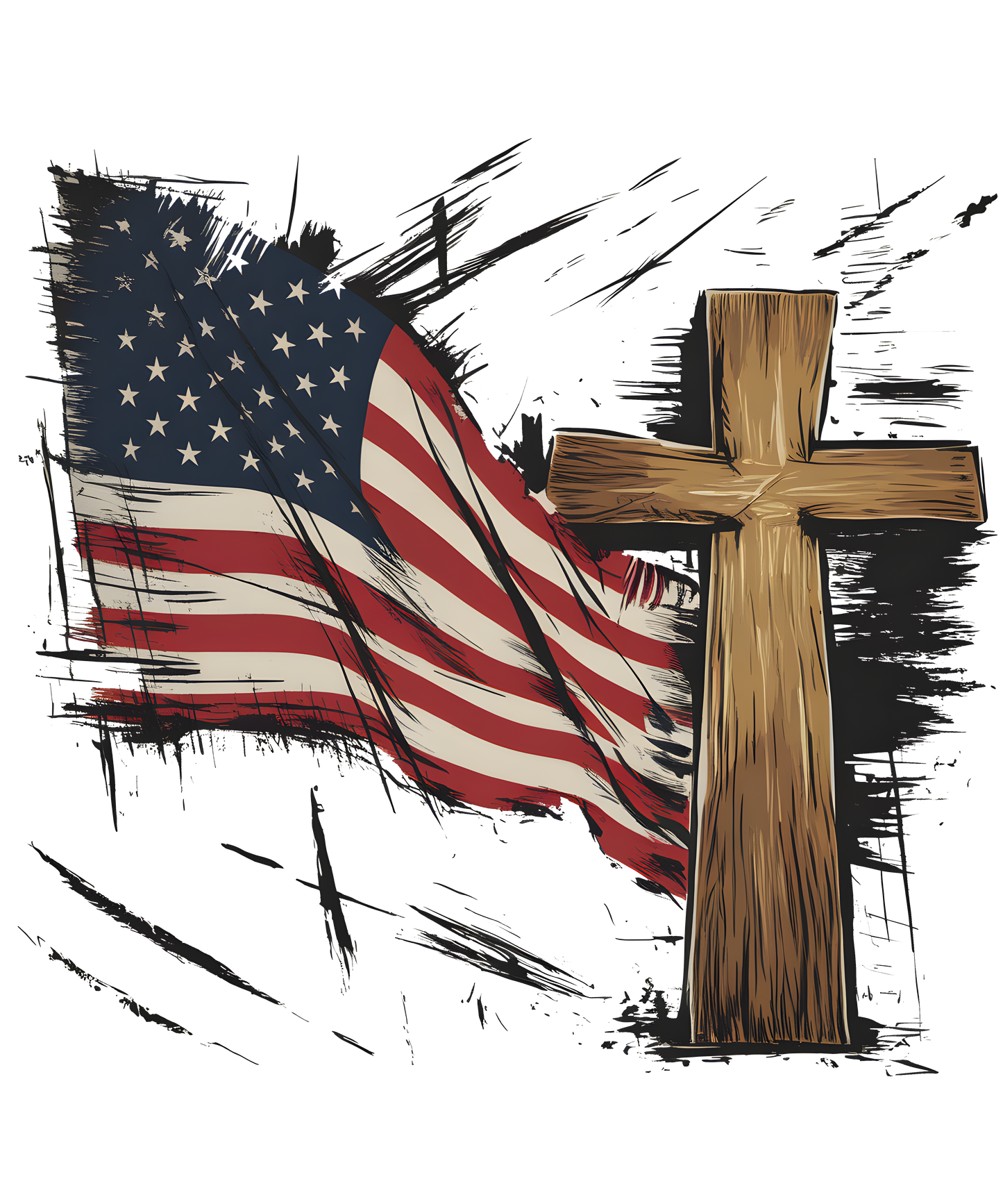 American Flag Sticker
